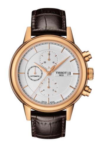 Tissot Carson Automatic Chronograph 42.3 Rose Gold PVD / Silver / Strap
